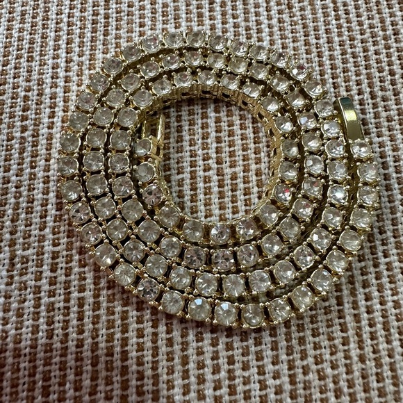 4mm Wide Tennis Link Chain Iced Out 20” - Picture 3 of 4